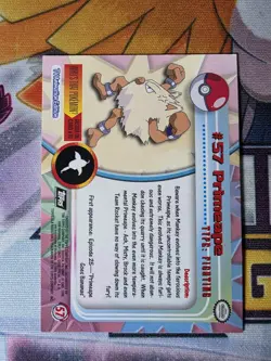 2000 TOPPS HOLO POKEMON Series 1- PRIMEAPE #57 NM - Image 2