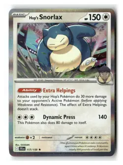 Hop's Snorlax 117/159 Rare Journey Together Pokemon Holo Near Mint - Image 1