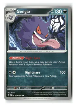 Gengar 057/091 Uncommon Paldean Fates Pokemon Near Mint - Image 1