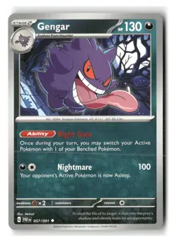 Gengar 057/091 Uncommon Paldean Fates Pokemon Near Mint - Image 1