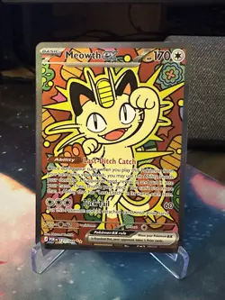 Pokemon TCG Meowth ex 121/088 Special Illustration Rare Perfect Order Prerelease - Image 1