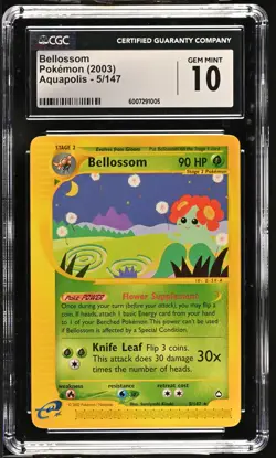 2003 Pokemon Aquapolis Bellossom CGC 10 5/147 - Image 1