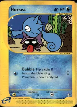 Horsea 84/147 Common WOTC Aquapolis Pokemon - Image 1