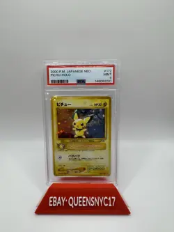 Pokemon Pichu (2000) Japanese Gold Silver New World 172 PSA 9 Holo Rare - Image 1