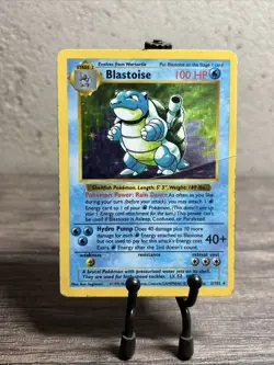 Blastoise 002/102 Base Set (Shadowless) Holo Rare-Pokemon TCG-WOTC-Played! - Image 1
