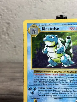 Blastoise 002/102 Base Set (Shadowless) Holo Rare-Pokemon TCG-WOTC-Played! - Image 2