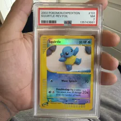 2002 Pokemon Expedition SQUIRTLE Reverse Foil Holo PSA 7 NM 131/165 blastoise - Image 1