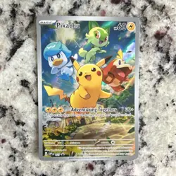 Pokemon Pikachu SVP 027 SV Black Star Promos Full Art Holo 60 HP English - Image 1