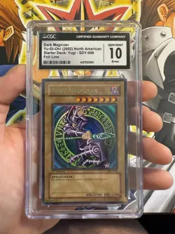 Yu-Gi-Oh! Dark Magician Starter Deck Yugi 1st Edition SDY-006 CGC 10 Foil Line - Image 3