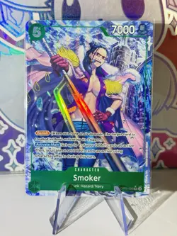 OP10-030 Smoker SR Alt Art One Piece Royal Blood English Near Mint - Image 1
