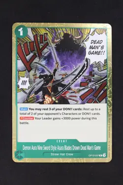 Demon Aura Nine Sword Style Asura Blades Drawn Dead Man's Game - OP12-037 - Image 1