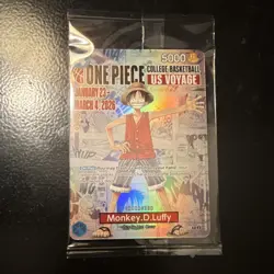 One Piece Monkey.D.Luffy College Basketball US Voyage P-055 St. John's Sealed - Image 1