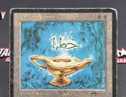 MTG Aladdin's Lamp- DAMAGED -Arabian Nights Magic the Gathering Card # 56 - Image 3