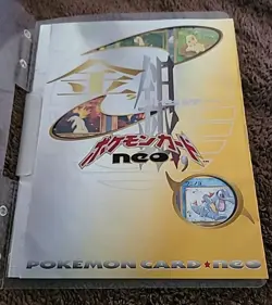 1999 Pokemon NEO PREMIUM FILE 1 Japanese Promo 9 Card Folder Rare Opened - Image 2
