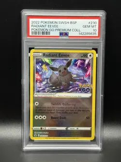 PSA 10 GEM MINT Radiant Eevee SWSH230 Black Star Promo Holo Pokemon Card - Image 1