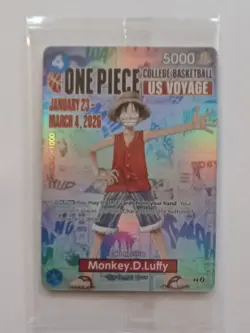 One Piece Monkey.D.Luffy US Voyage College Basketball Promo Card (Sealed) - Image 1