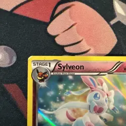 Pokemon Sylveon 30/30 XY Trainer Kit Holo Common Fairy English TCG Card DMG - Image 2