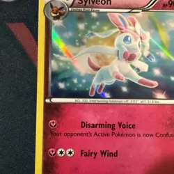 Pokemon Sylveon 30/30 XY Trainer Kit Holo Common Fairy English TCG Card DMG - Image 3