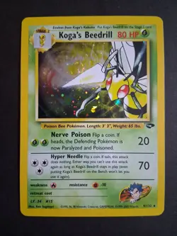 LP/HP Vintage Koga Theme Deck Pokemon Cards Kinda Beat Up See Photos MissingCoin - Image 5