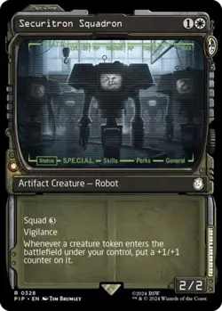 Securitron Squadron (Showcase) -Foil Near Mint MTG Universes Beyond: Fallout - Image 1