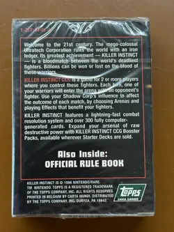Killer Instinct Starter Deck Sealed 1996 Topps Nintendo Collectible Card Game - Image 2