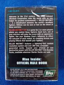 Killer Instinct Collectible Card Game Starter Deck Topps *NEW* 1996 Fulgore - Image 2