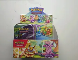 Pokemon TCG Prismatic Evolutions Mini Tins With Art Cards & Coins With Case - Image 4
