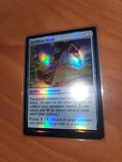 Magic MTG Swiftfoot Boots FDN 0258 Foil Uncommon - NM condition - Image 2