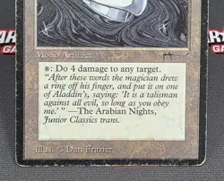 MTG Aladdin's Ring- DAMAGED -Arabian Nights Magic the Gathering Card # 57 - Image 4