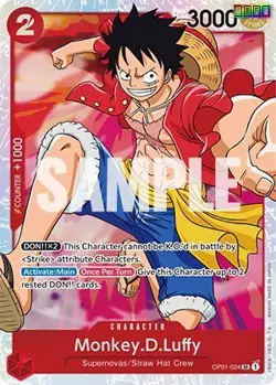 Monkey.D.Luffy (024) [OP01 - OP01-024] - NM [Foil] TCG One Piece - Image 1