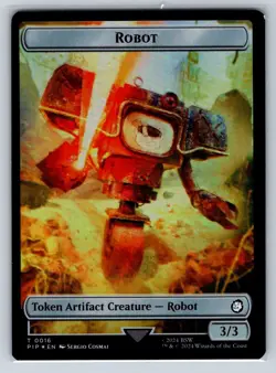 MTG Fallout Double Sided Foil Token 015/016 Junk / Robot - Image 2