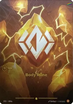 Body Rune (Alternate Art) [SFD - R04a] - NM [Foil] TCG Riftbound - Image 1