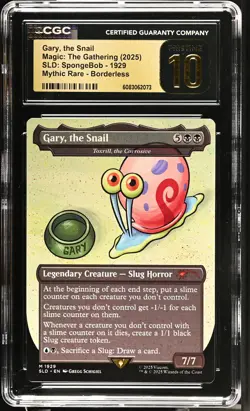 TOXRILL, THE CORROSIVE Secret Lair Gary, the Snail CGC Pristine 10 MTG Spongebob - Image 1