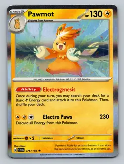 Pawmot Holo NM SV1 076/198 Scarlet & Violet Pokemon Card - Image 1
