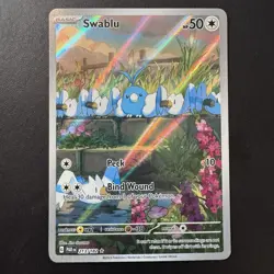 Pokemon TCG - Swablu 213/182 Paradox Rift - Illustration Rare Holo - NM - Image 3