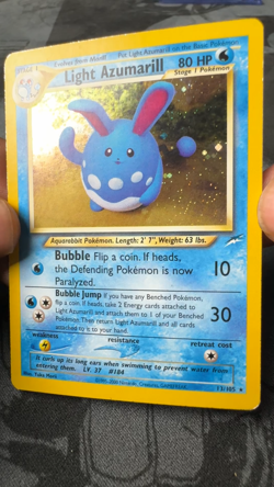 2002 Pokemon Neo Destiny Light Azumarill 13/105 Holo Rare LP/MP - Vintage WOTC - Image 2