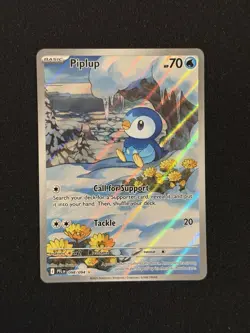Pokemon Piplup 098/094 Me02: Phantasmal Flames Illustration Rare Holo Card NM - Image 1