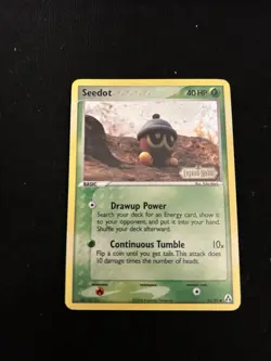 Pokemon Seedot 61/92 Stamped SWIRL Reverse Holo Legend Maker 2006 - Image 1