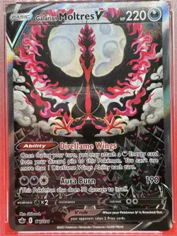 Galarian Moltres V #177 PSA 10 GEM MINT Chilling Reign Pokemon SWSH 2021 TCG - Image 2