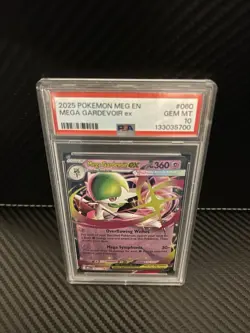 2025 Pokemon Mega Evolutions # 060 Mega Gardevoir EX PSA 10 Card GEM MINT! - Image 1