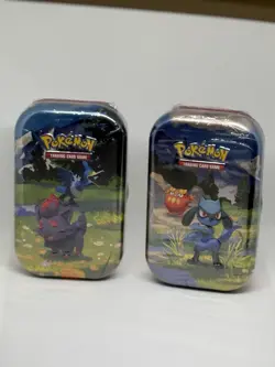 Pokemon Mega Evolution 2Pack—Ascended Heroes Mini Tin Set Zorua & Riolu - Image 1