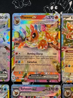 Pokemon TCG Prismatic Evolutions All 9 Eeveelutions Double Rare EX Bundle - Image 3