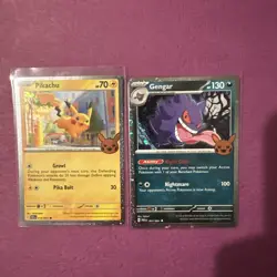 Pokemon TCG Gengar & Pikachu 2024 Halloween Trick Or Trade - Image 1