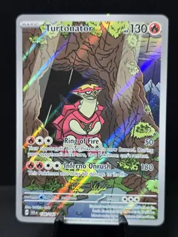 Pokemon Turtonator 146/142 Stellar Crown Illustration Rare Full Art Near Mint - Image 1