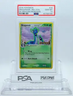 POKEMON EX DRAGON FRONTIERS DRAGONAIR #28 REVERSE FOIL GEM MINT #40768798 POP 8 - Image 2