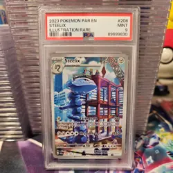 2023 Pokemon Paradox Rift Steelix 208/182 Illustration Rare PSA 9 - Image 1