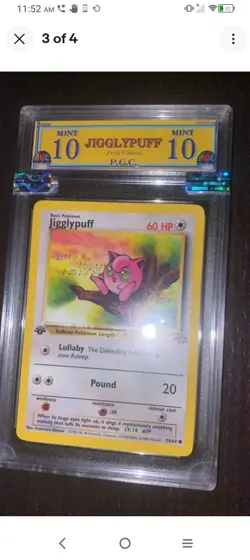 Jigglypuff 54/64 1st Edition GRADED 10 MINT PGC Pokemon specimen from 1999 - Image 2