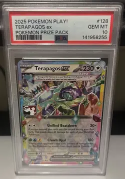 2025 Pokemon Play! Terapagos Ex #128 PSA 10 - Image 1