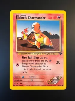 BLAINE'S CHARMANDER 60/132 GYM CHALLENGE POKEMON UNLIMITED NM - Image 1