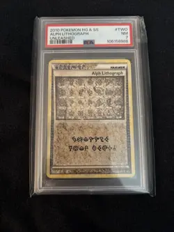 2010 POKEMON HEARTGOLD & SOULSILVER UNLEASHED #TWO ALPH LITHOGRAPH PSA 7 - Image 1
